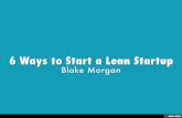 6 Ways to Start a Lean Startup