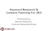 Keyword Research & Content Planning For SEO by @bnnejn
