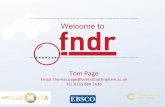 Introduction to fndr - Central College Nottingham