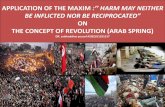 APPLICATION OF THE MAXIM :’’ HARM MAY NEITHER BE INFLICTED NOR BE RECIPROCATED” ON THE CONCEPT OF REVOLUTION (ARAB SPRING)
