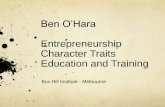 MEIEA 2013 - Entrepreneurship and Character Traits