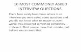 10 Most Commonly asked interview questions