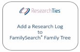 Adding a research log to FamilySearch Family Tree