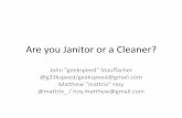 Janitor vs cleaner