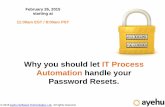 Why you should let IT Process Automation handle your password resets? - Webinar presentation