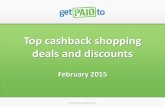 GetPaidTo.com Top Cashback Offers February 2015