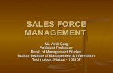 Sales force management