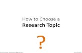 How to choose a Research topic