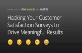 Hacking Your Customer Satisfaction Surveys to Drive Meaningful Results with 1800-Contacts and Quatlrics