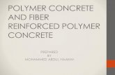 Polymer concrete and fiber reinforced polymer concrete