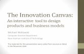 The Innovation Canvas - An interactive tool to design products and business models