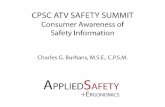 ATV Safety Summit: Vehicle Characteristics/Other Rulemaking Topics - Consumer Awareness of Safety Information