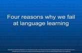Four reasons why we fail at language learning