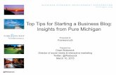 Top Tips for Starting a Business Blog: Insights from Pure Michigan