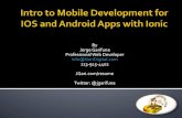 Introduction to Mobile Development for IOS and Android Apps with Ionic