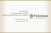 Teranga Gold John Tumazos Very Independent Conference