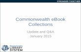 Commonwealth eBook Collections - January 2015 Update