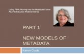 Karen Coyle: New Models of Matadata