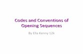 Codes and conventions of opening sequences