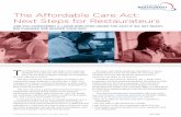 Affordable Care Act - Next Steps for Restaurateurs