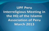 UPF Peru Interreligious meeting March 2013