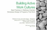 Building active work cultures with best practices in wellness focused workplace design and programs