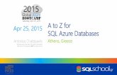 A to z for sql azure databases