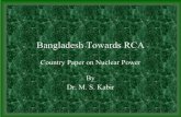 Bangladesh Towards RCA Country Paper on Nuclear Power