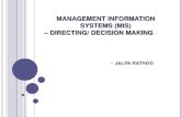 MANAGEMENT INFORMATION SYSTEMS - DIRECTING