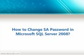 How to Change SA Password in Microsoft SQL Server 2008