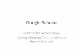 Google Scholar by Gerald Louw