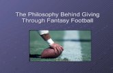 The philosophy behind giving through fantasy football