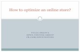 How to optimize an online store?