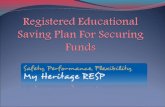 Registered educational saving plan for securing funds