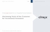 Harnessing Voice of the Customer for Incremental Innovation