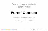 Een autodealer website bouwen met Form2Content