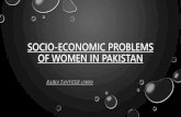 Socio economic problems of women in pakistan