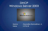 Konfigurasi DHCP Server di Windows Server 2003