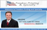 Freedom Printing and Specialty custom printing in eldersburg