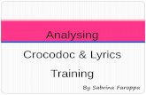 Crocodoc and Lyrics Training by Sabrina Faroppa