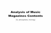 Analysis Of Music Magazines Contents