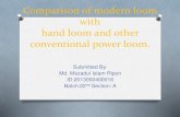 Comparision between hand loom & power & mordarn loom