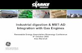 Industrial Digestion - Integration with Engines