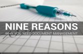 Nine Reasons Why You Need A Document Management Solution