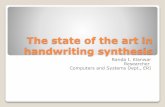 The state of the art in handwriting synthesis