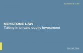 Keystone law - Taking in private equity investment