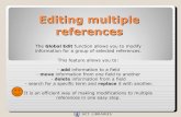 Editing Multiple References