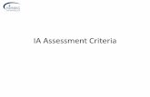IA assessment criteria