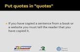 17) quotes need quotes