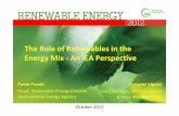 The Role of Renewables in the Energy Mix - Roberto Vigotti e Paolo Frankl, IEA